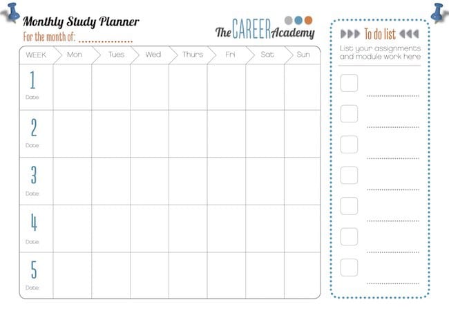 study timetable online